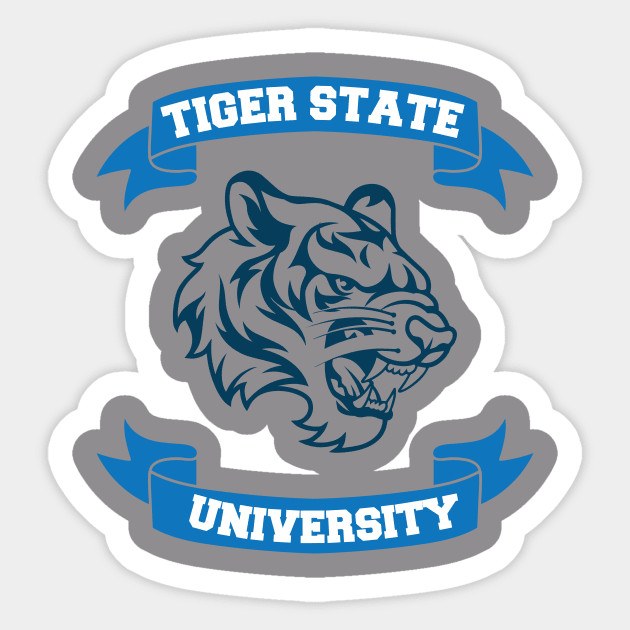 Tiger State University Campus and College Sticker by phughes1980